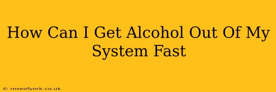 How Can I Get Alcohol Out Of My System Fast