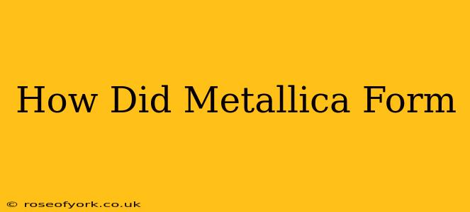 How Did Metallica Form