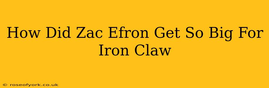 How Did Zac Efron Get So Big For Iron Claw