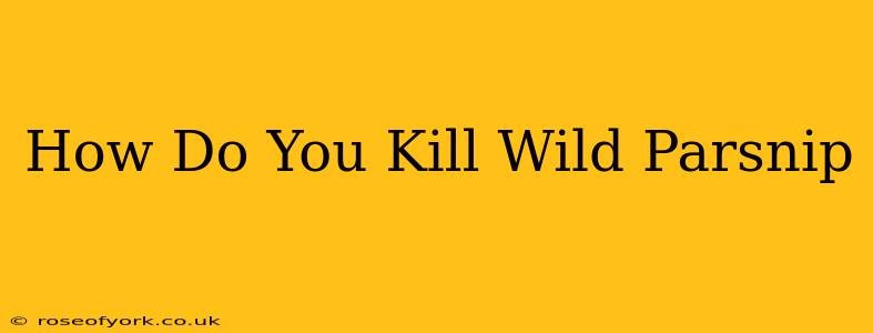 How Do You Kill Wild Parsnip