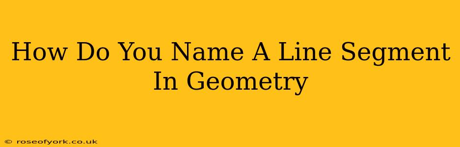 How Do You Name A Line Segment In Geometry