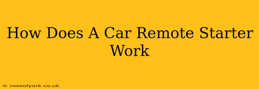 How Does A Car Remote Starter Work