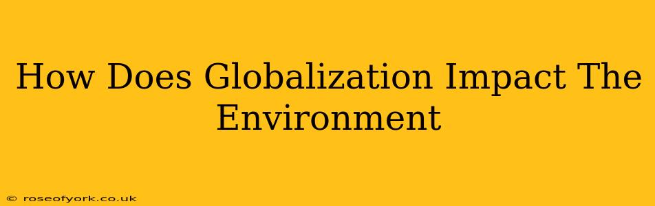 How Does Globalization Impact The Environment