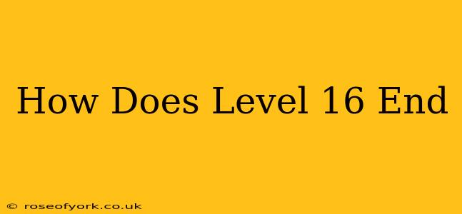 How Does Level 16 End