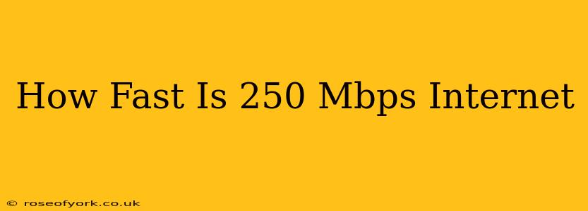 How Fast Is 250 Mbps Internet