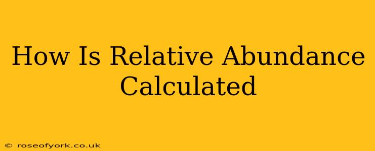 How Is Relative Abundance Calculated