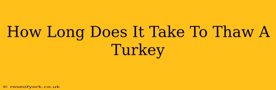 How Long Does It Take To Thaw A Turkey