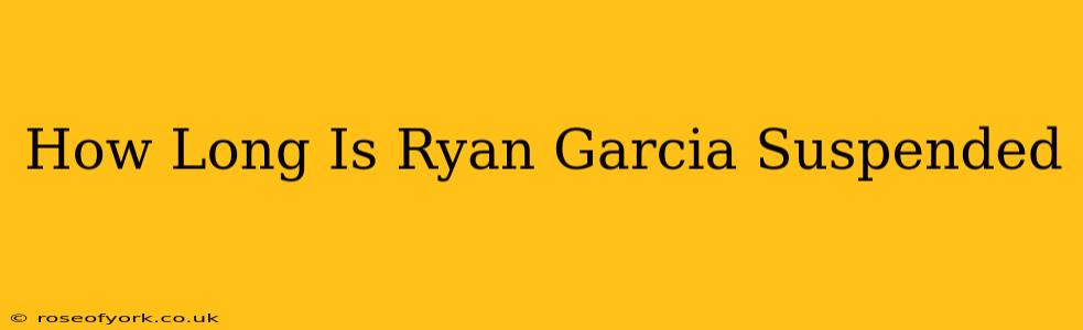 How Long Is Ryan Garcia Suspended