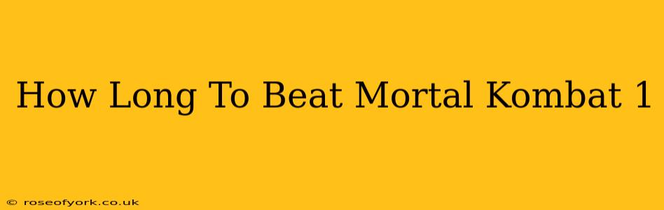 How Long To Beat Mortal Kombat 1