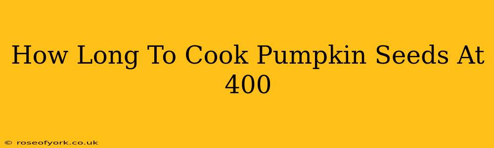 How Long To Cook Pumpkin Seeds At 400