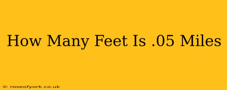 How Many Feet Is .05 Miles