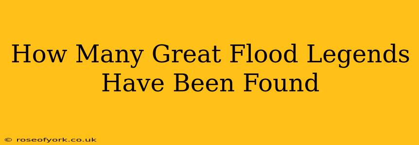 How Many Great Flood Legends Have Been Found