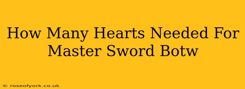 How Many Hearts Needed For Master Sword Botw