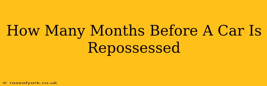 How Many Months Before A Car Is Repossessed