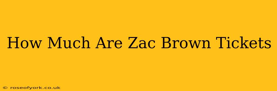 How Much Are Zac Brown Tickets