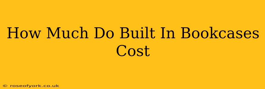 How Much Do Built In Bookcases Cost