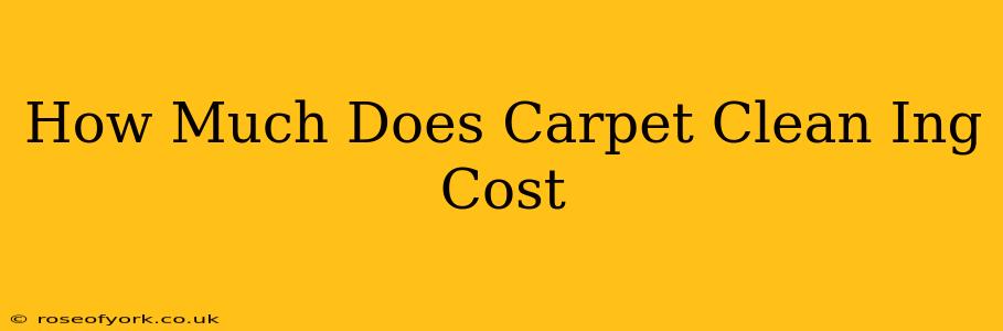 How Much Does Carpet Clean Ing Cost