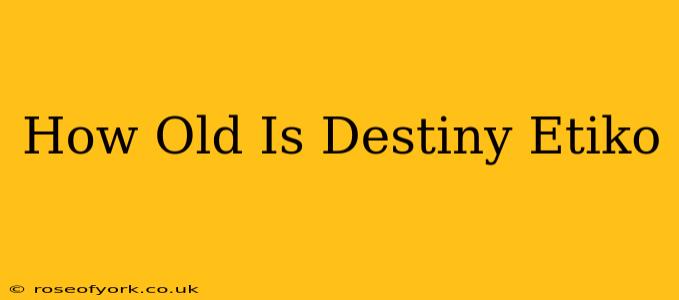 How Old Is Destiny Etiko