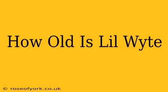 How Old Is Lil Wyte