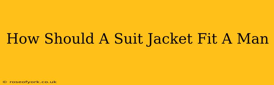 How Should A Suit Jacket Fit A Man