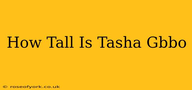 How Tall Is Tasha Gbbo