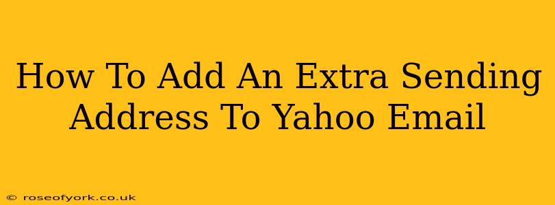 How To Add An Extra Sending Address To Yahoo Email