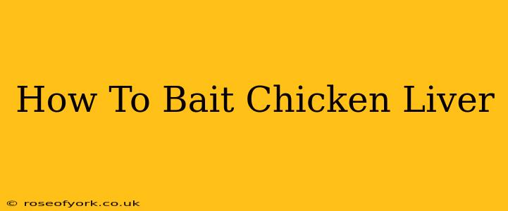 How To Bait Chicken Liver