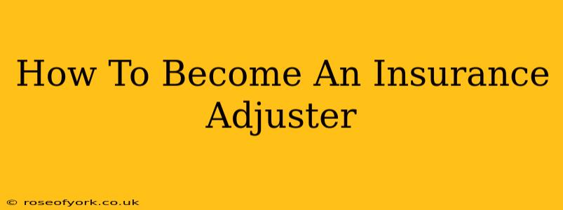 How To Become An Insurance Adjuster