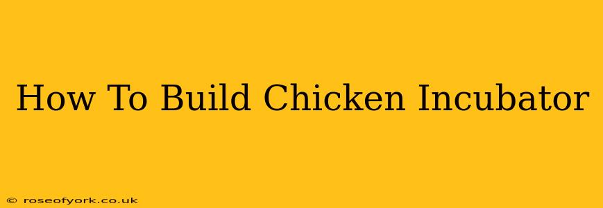 How To Build Chicken Incubator