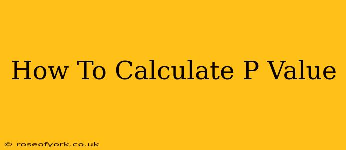 How To Calculate P Value