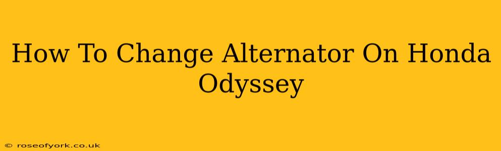 How To Change Alternator On Honda Odyssey