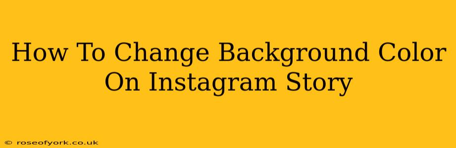 How To Change Background Color On Instagram Story