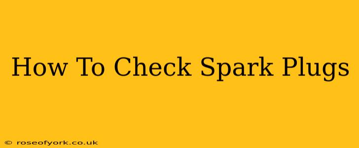 How To Check Spark Plugs