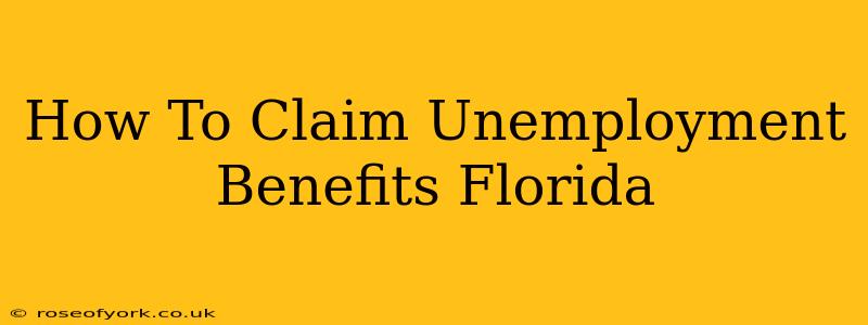 How To Claim Unemployment Benefits Florida