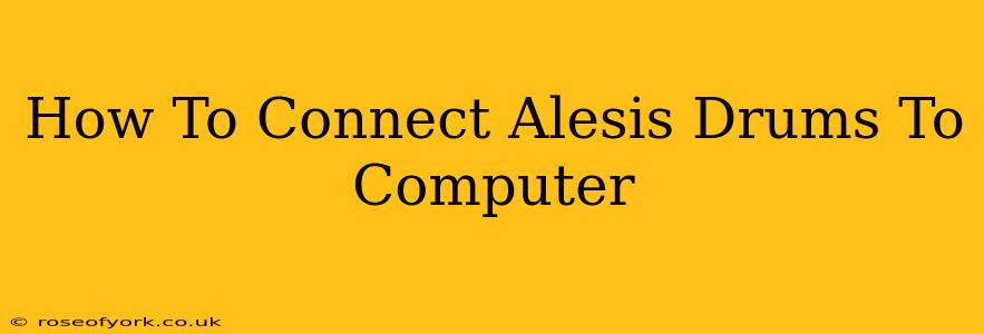 How To Connect Alesis Drums To Computer