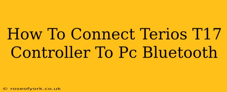 How To Connect Terios T17 Controller To Pc Bluetooth