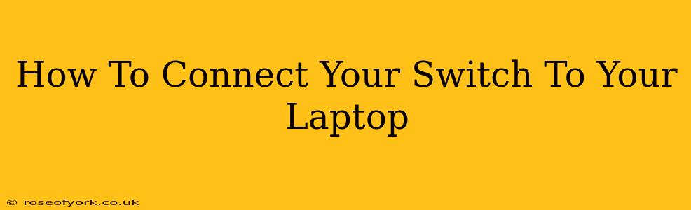 How To Connect Your Switch To Your Laptop