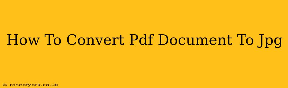 How To Convert Pdf Document To Jpg