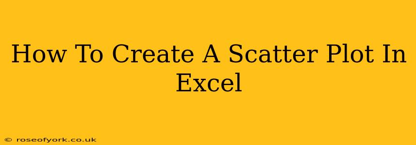 How To Create A Scatter Plot In Excel