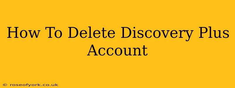 How To Delete Discovery Plus Account