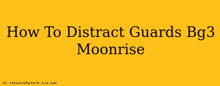 How To Distract Guards Bg3 Moonrise