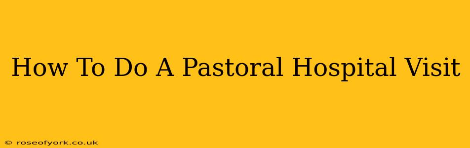 How To Do A Pastoral Hospital Visit