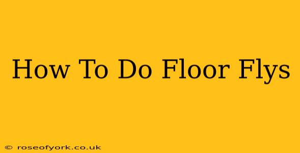 How To Do Floor Flys