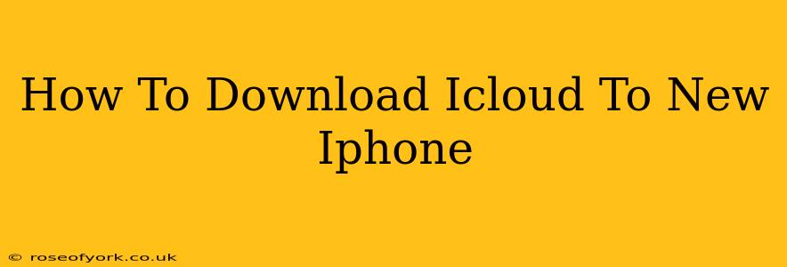 How To Download Icloud To New Iphone