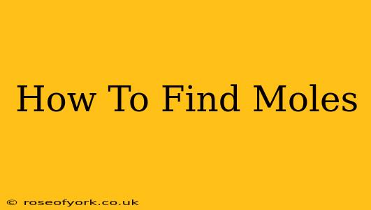 How To Find Moles