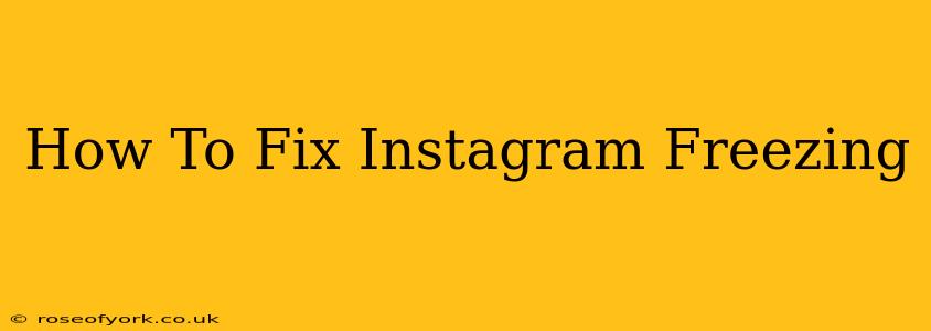 How To Fix Instagram Freezing