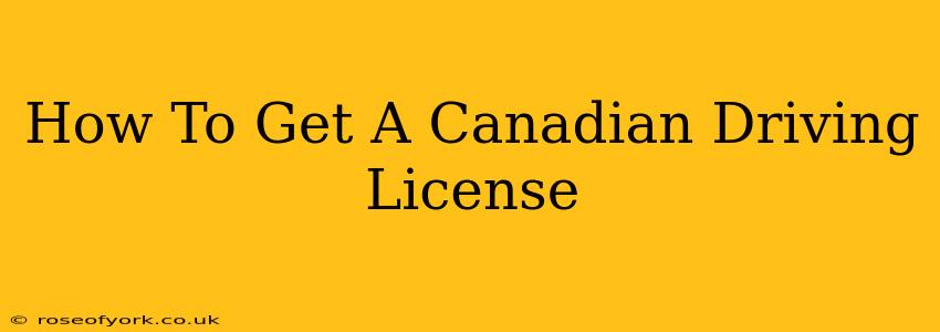 How To Get A Canadian Driving License