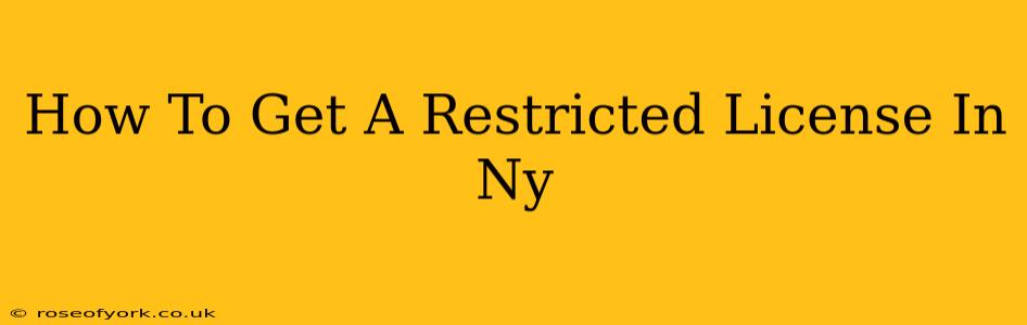 How To Get A Restricted License In Ny