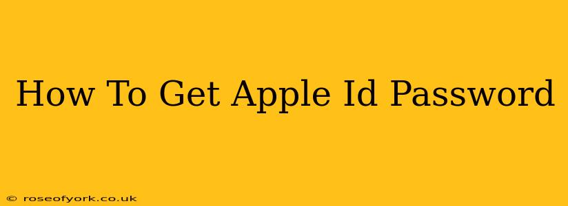 How To Get Apple Id Password