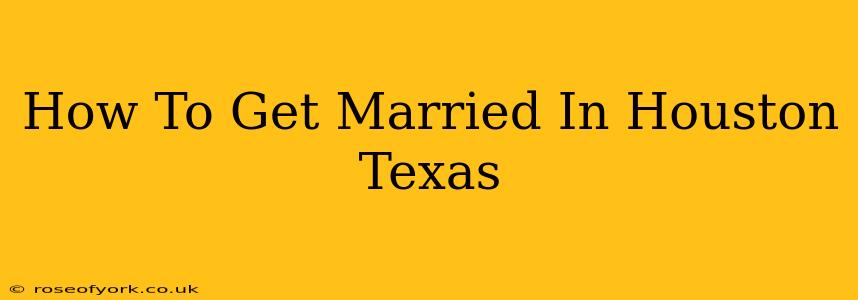 How To Get Married In Houston Texas